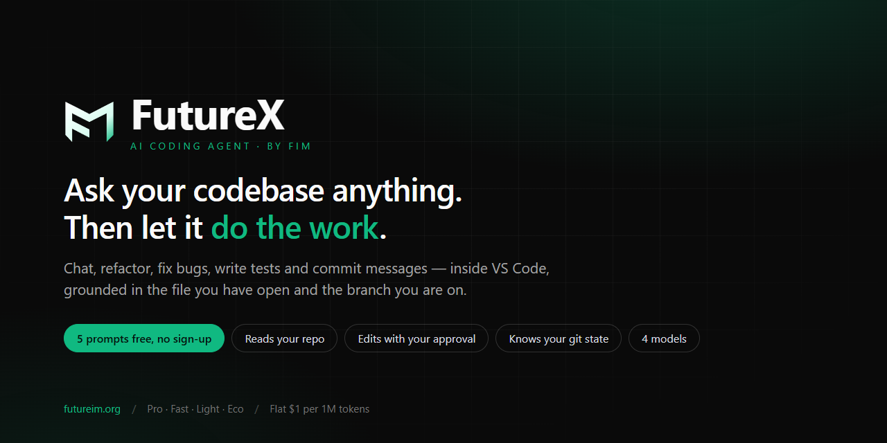 FutureX — AI coding agent for VS Code